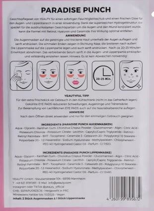 Eye and lip patches set Paradise Punch