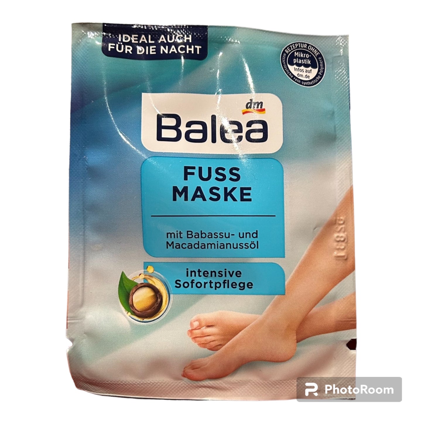 Balea Foot mask with babassu and macadamia nut oil, 15 ml